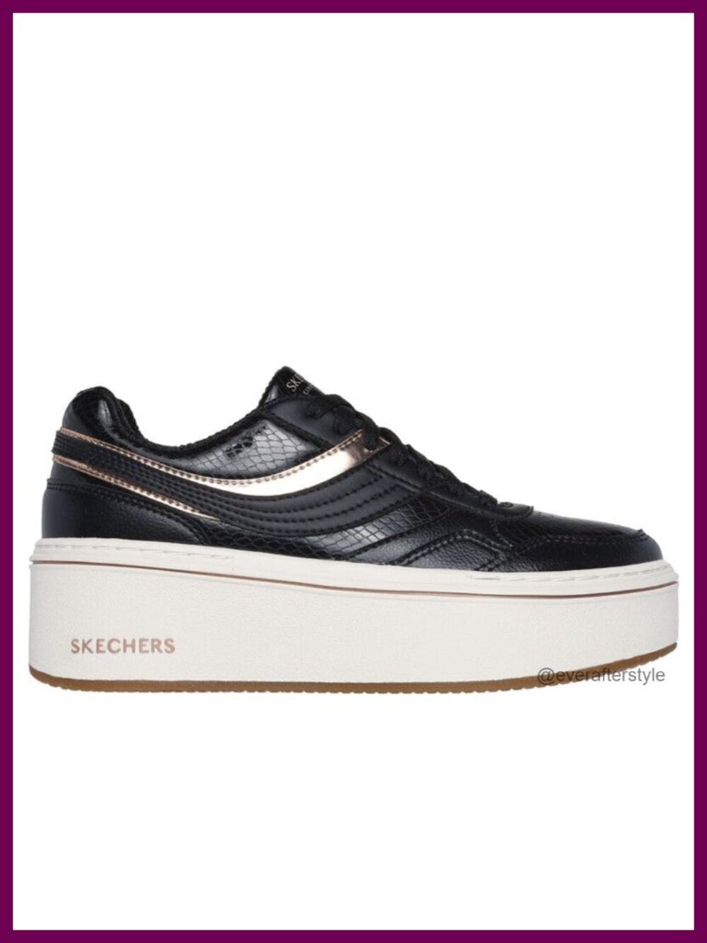 Platform Court Sneakers Reptile Textured Metallic Overlay Memory Foam
